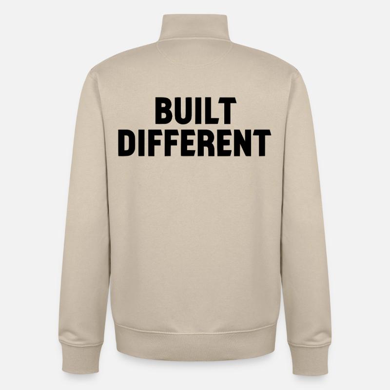 Built Different Statement Lettering - Unisex Organic Zip Sweatshirt by Stanley/Stella - desert dust
