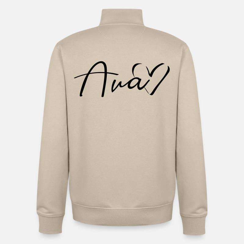 Nom d’Ava Nom - Sweat zippé unisexe en coton bio Stanley/Stella - beige crème