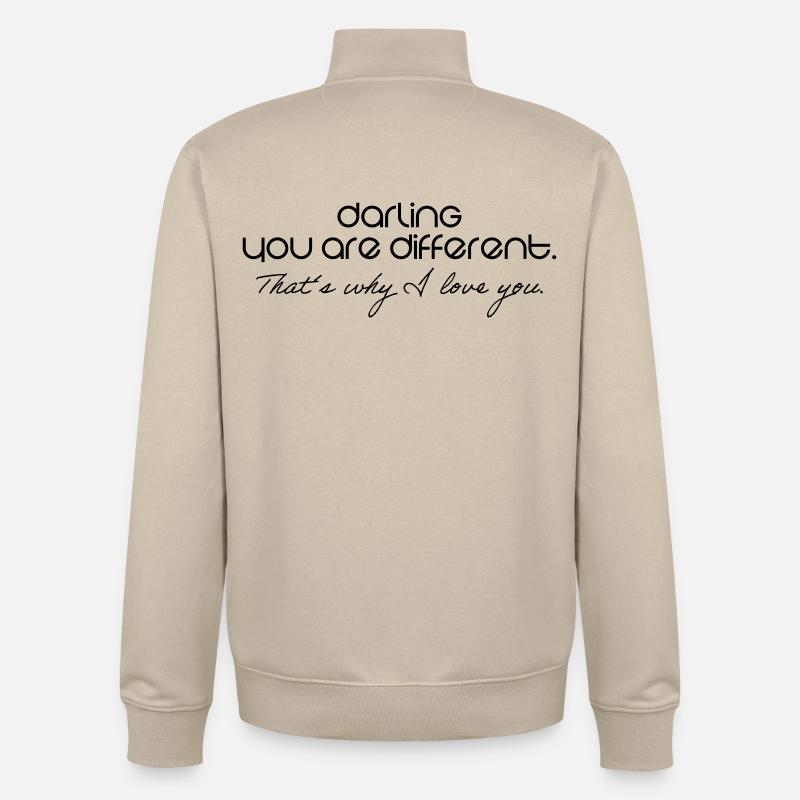 Romantique - Sweat zippé unisexe en coton bio Stanley/Stella - beige crème