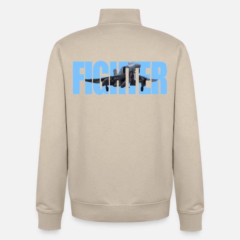 Chasseur F-4 Phantom - Sweat zippé unisexe en coton bio Stanley/Stella - beige crème