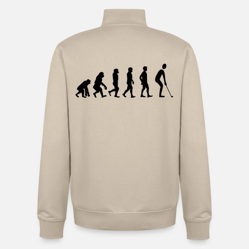 Evolution Golf - Unisex Organic Zip Sweatshirt von Stanley/Stella - Cremebeige