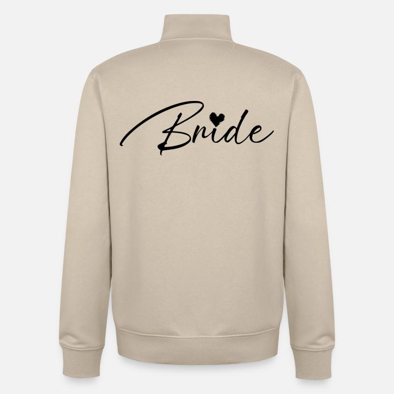 Mariée - Sweat zippé unisexe en coton bio Stanley/Stella - beige crème