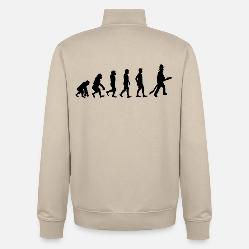 Feuerwehr Evolution - Unisex Organic Zip Sweatshirt von Stanley/Stella - Cremebeige