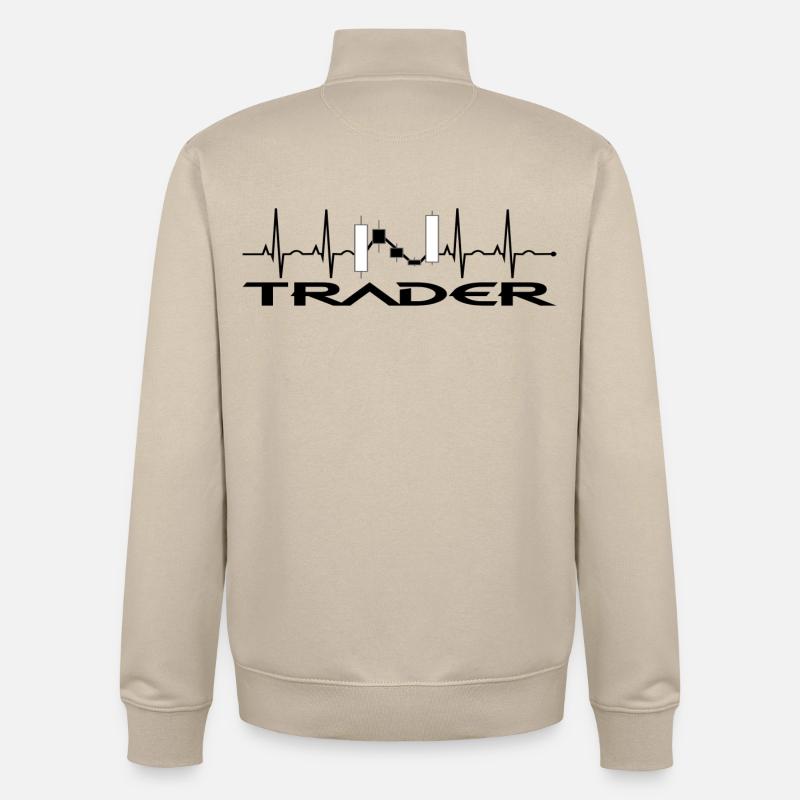 Trader - Sweat zippé unisexe en coton bio Stanley/Stella - beige crème