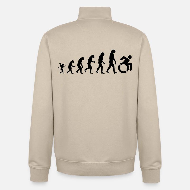 Évolution des fauteuils roulants * - Sweat zippé unisexe en coton bio Stanley/Stella - beige crème