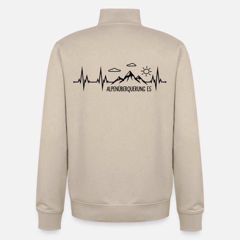 Alpenüberquerung E5 - Unisex Organic Zip Sweatshirt von Stanley/Stella - Cremebeige