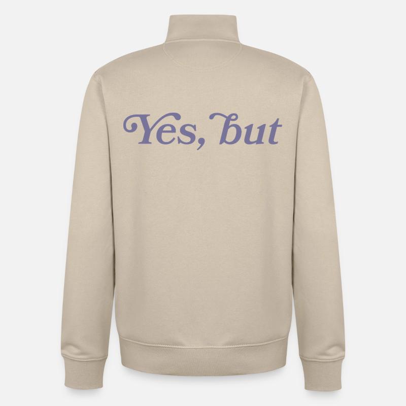 Ja, aber... - Sweat zippé unisexe en coton bio Stanley/Stella - beige crème