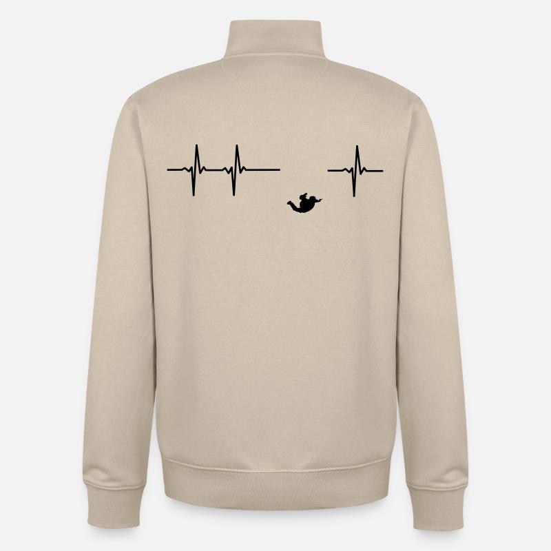 Parachute jumper impulsion - Sweat zippé unisexe en coton bio Stanley/Stella - beige crème