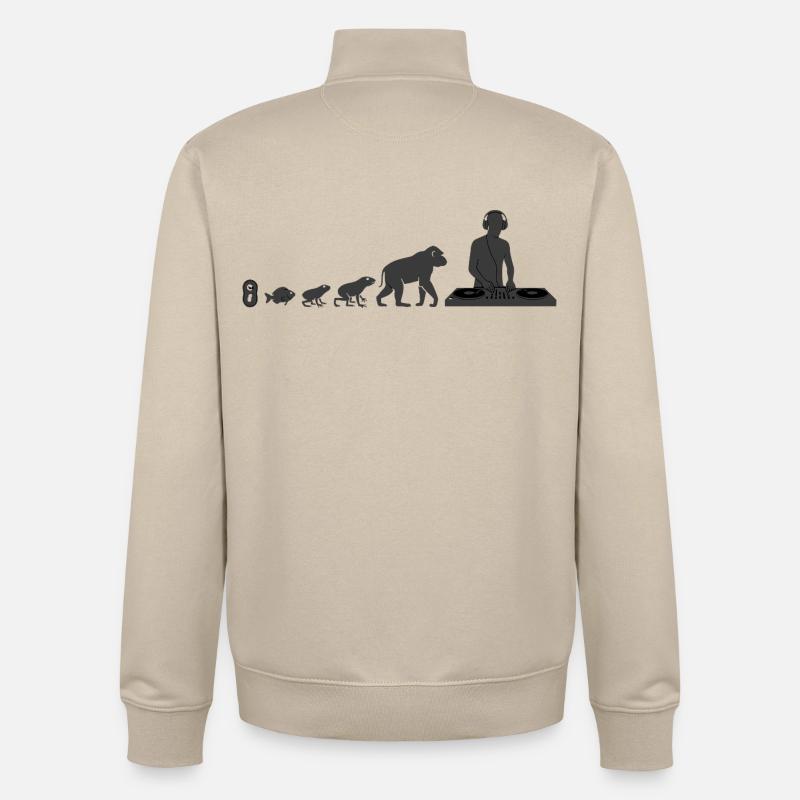 Evolution to DJ - Unisex Organic Zip Sweatshirt by Stanley/Stella - desert dust