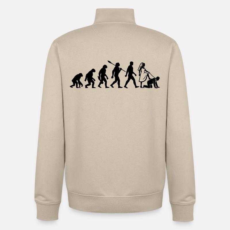 Evolution Bachelor Party - Unisex Organic Zip Sweatshirt by Stanley/Stella - desert dust