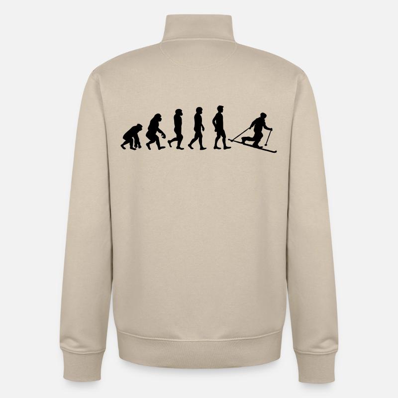Evolution Telemark - Unisex Organic Zip Sweatshirt von Stanley/Stella - Cremebeige