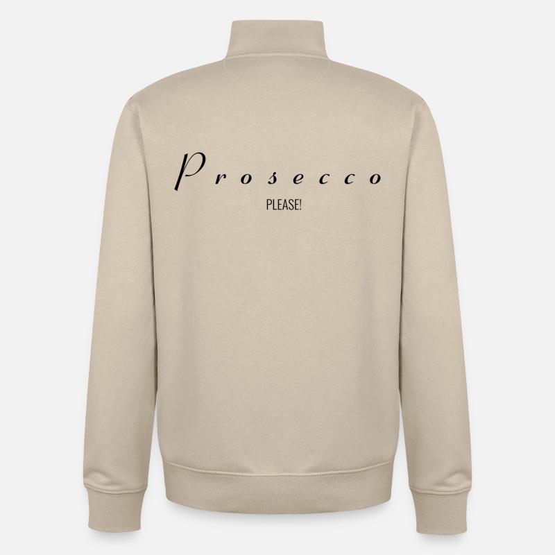 Prosecco Please ! - Sweat zippé unisexe en coton bio Stanley/Stella - beige crème