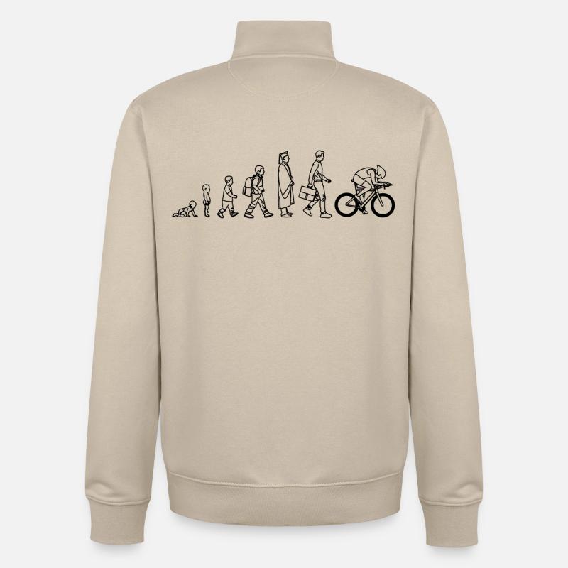 Entwicklung eines Radfahrers - Unisex Organic Zip Sweatshirt von Stanley/Stella - Cremebeige