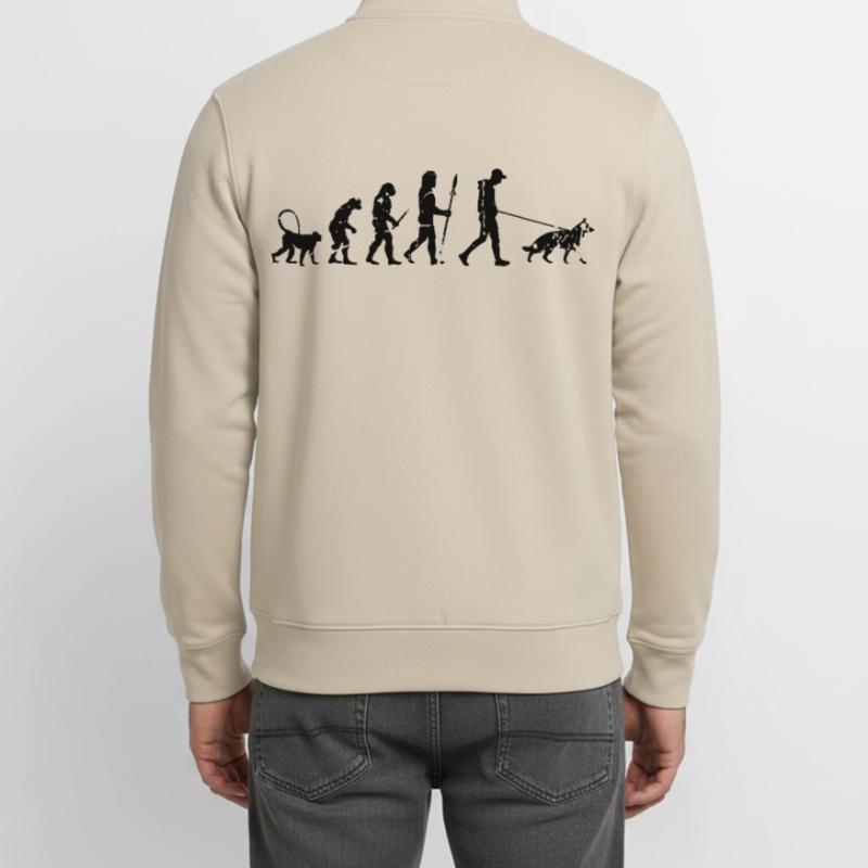 German Shepherd Evolution Unisex Organic Zip Sweatshirt by Stanley/Stella