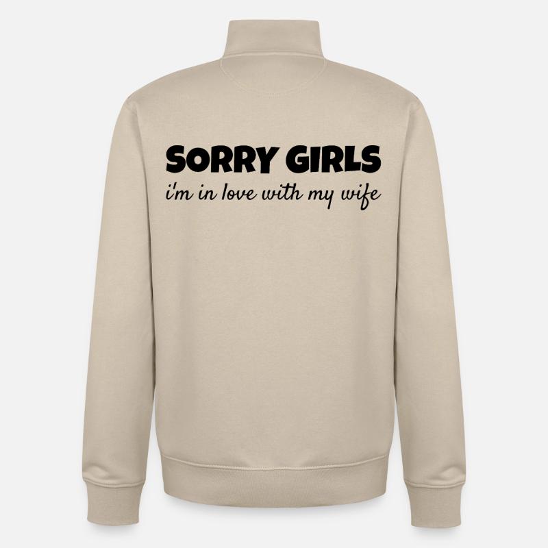 Vergeben Ehemann Stolz Liebesbeweis Romantisch - Unisex Organic Zip Sweatshirt von Stanley/Stella - Cremebeige