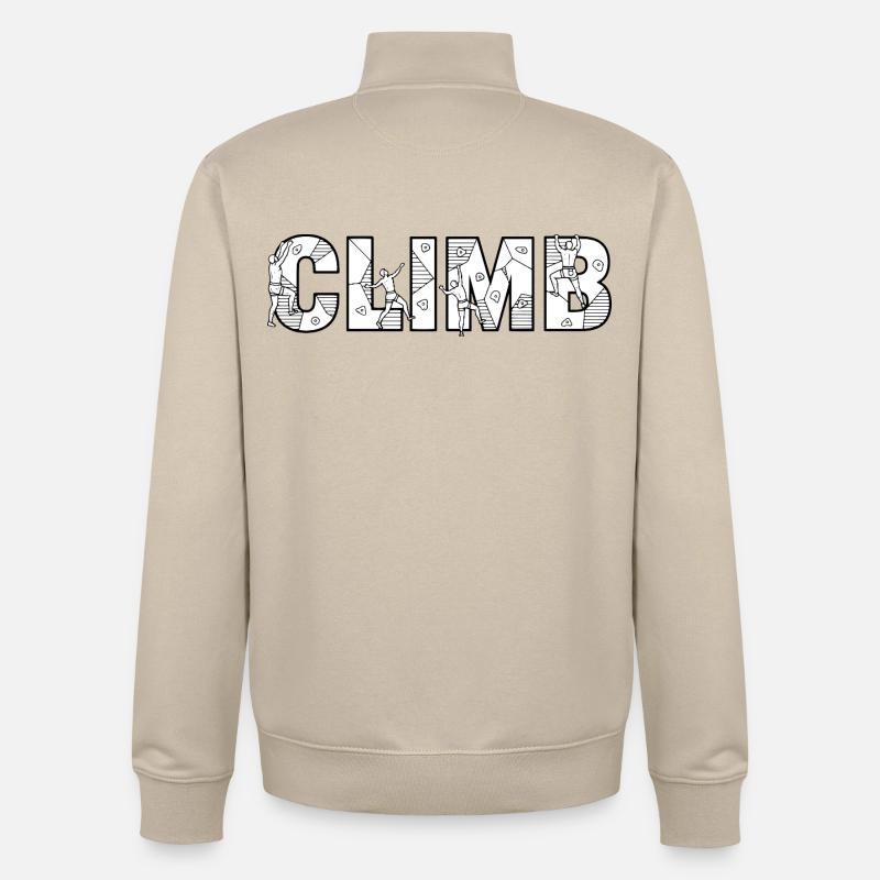 Escalade de bloc Escalade Conception - Sweat zippé unisexe en coton bio Stanley/Stella - beige crème