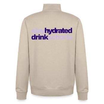 stay hydrated - drink schorle - Unisex Organic Zip Sweatshirt von Stanley/Stella - Cremebeige - Hinten - AI Model Male 185 dark (185cm)