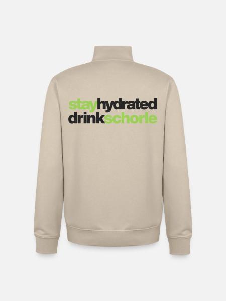 Stay hydrated - drink spritzer - Unisex Organic Zip Sweatshirt by Stanley/Stella - desert dust
