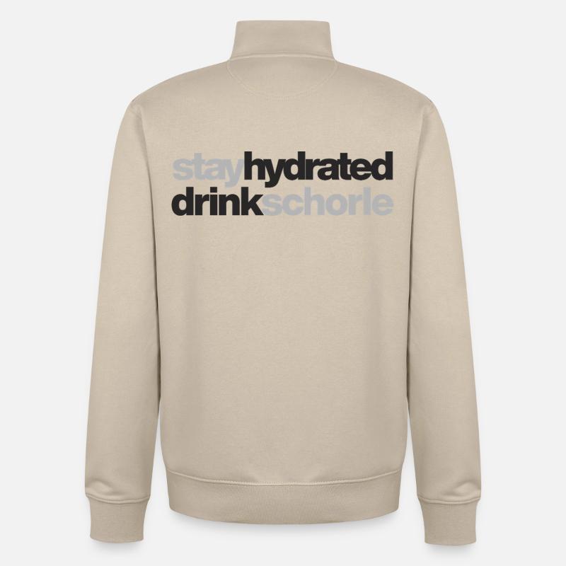 Restez hydraté - buvez du spritzer - Sweat zippé unisexe en coton bio Stanley/Stella - beige crème