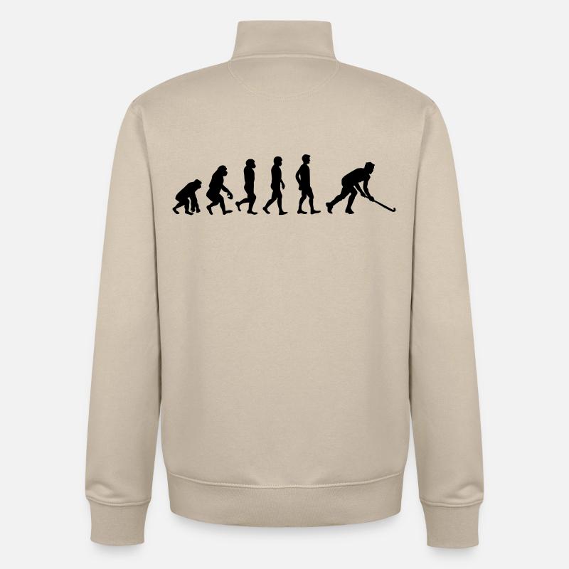 Evolution de floorball - Sweat zippé unisexe en coton bio Stanley/Stella - beige crème