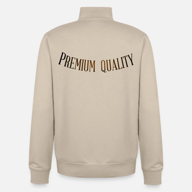 Qualité Premium - Sweat zippé unisexe en coton bio Stanley/Stella - beige crème