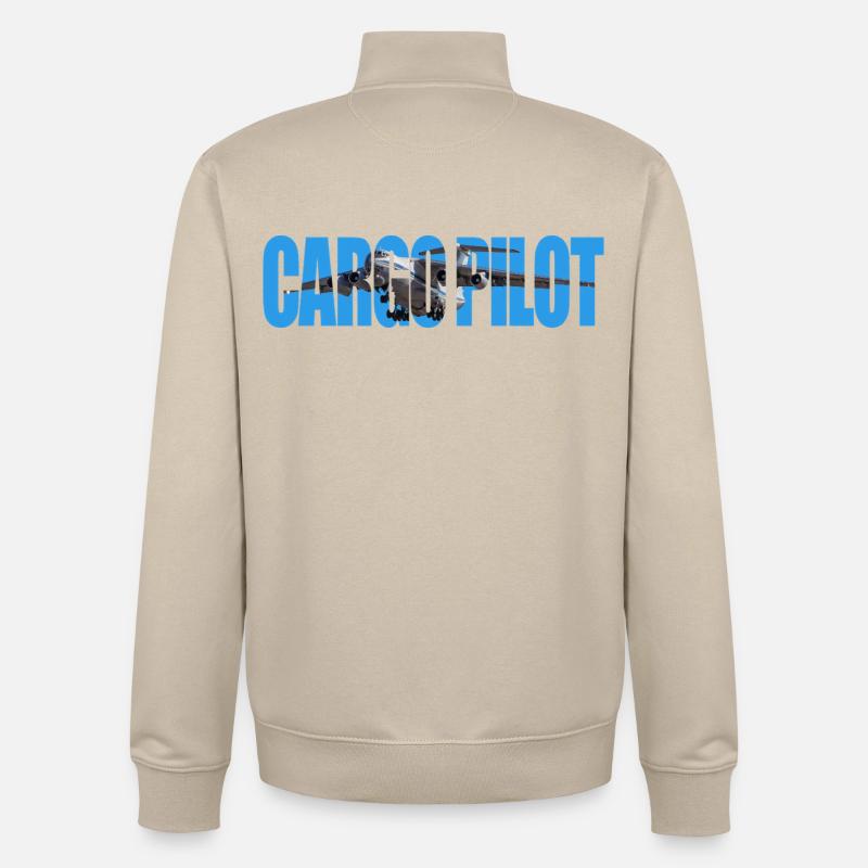Cargo pilot IL-76 - Unisex Organic Zip Sweatshirt von Stanley/Stella - Cremebeige