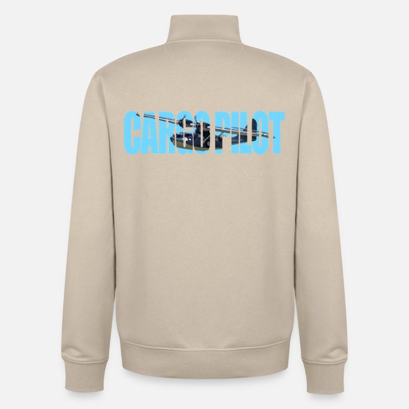 Cargo pilot PBY Catalina - Unisex Organic Zip Sweatshirt von Stanley/Stella - Cremebeige