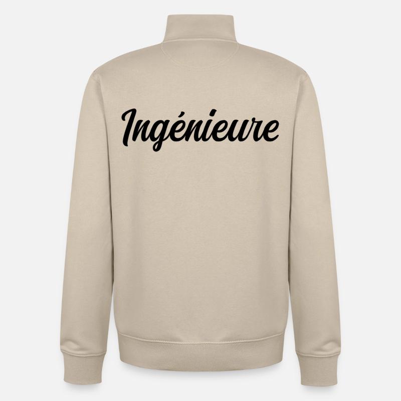 Technical Design Engineer Science Project - Unisex Organic Zip Sweatshirt by Stanley/Stella - desert dust