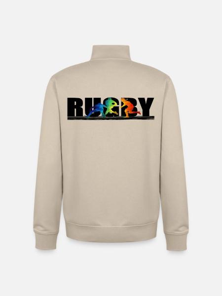 Rugby - Sweat zippé unisexe en coton bio Stanley/Stella - beige crème