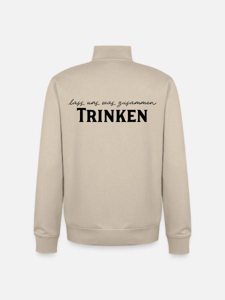 funny sayings - Unisex Organic Zip Sweatshirt by Stanley/Stella - desert dust