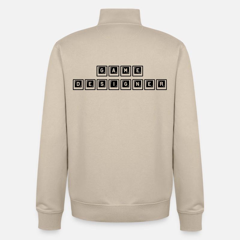 Conception de jeux - Sweat zippé unisexe en coton bio Stanley/Stella - beige crème