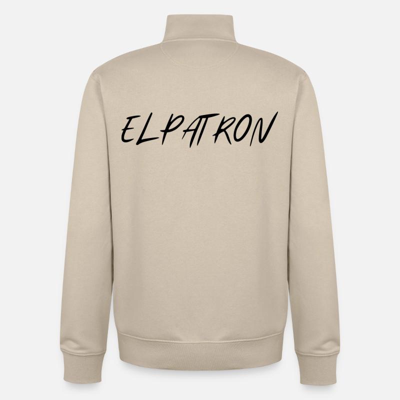 El Patron – Le look du chef - Sweat zippé unisexe en coton bio Stanley/Stella - beige crème