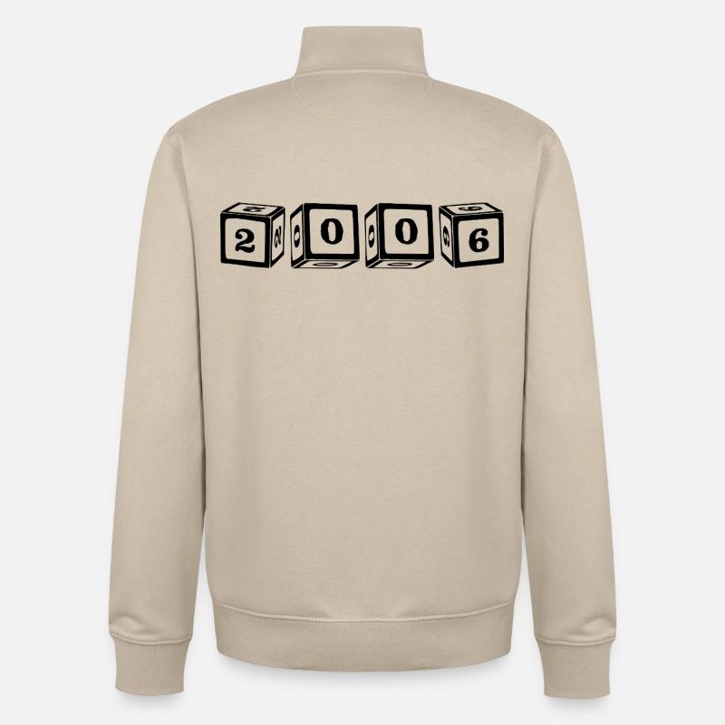 Cube 2006 - Sweat zippé unisexe en coton bio Stanley/Stella - beige crème