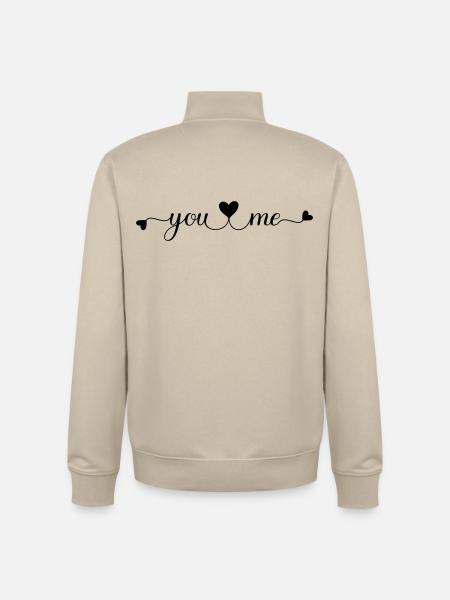 You and Me - Unisex Organic Zip Sweatshirt by Stanley/Stella - desert dust