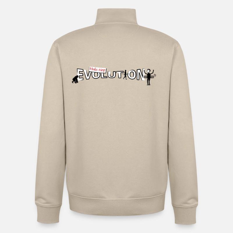 Hula hop Evolution - Unisex Organic Zip Sweatshirt by Stanley/Stella - desert dust