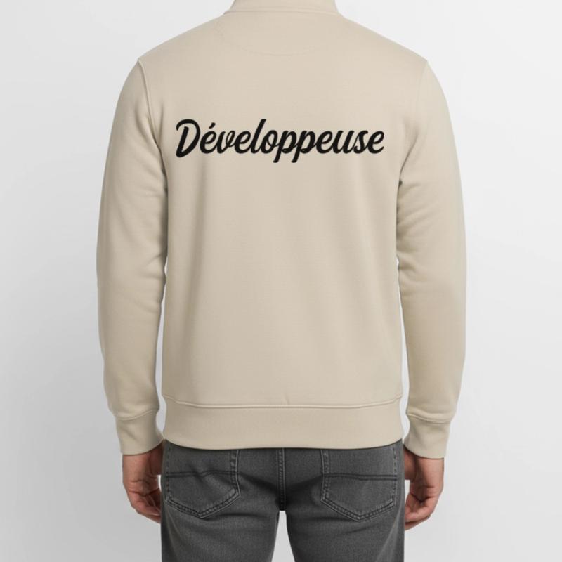 Développeuse Web Code Logiciel Application Tech Sweat zippé unisexe en coton bio Stanley/Stella