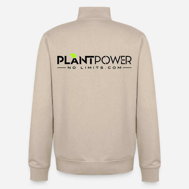 Énergie de centrale - Sans limites - Sweat zippé unisexe en coton bio Stanley/Stella - beige crème