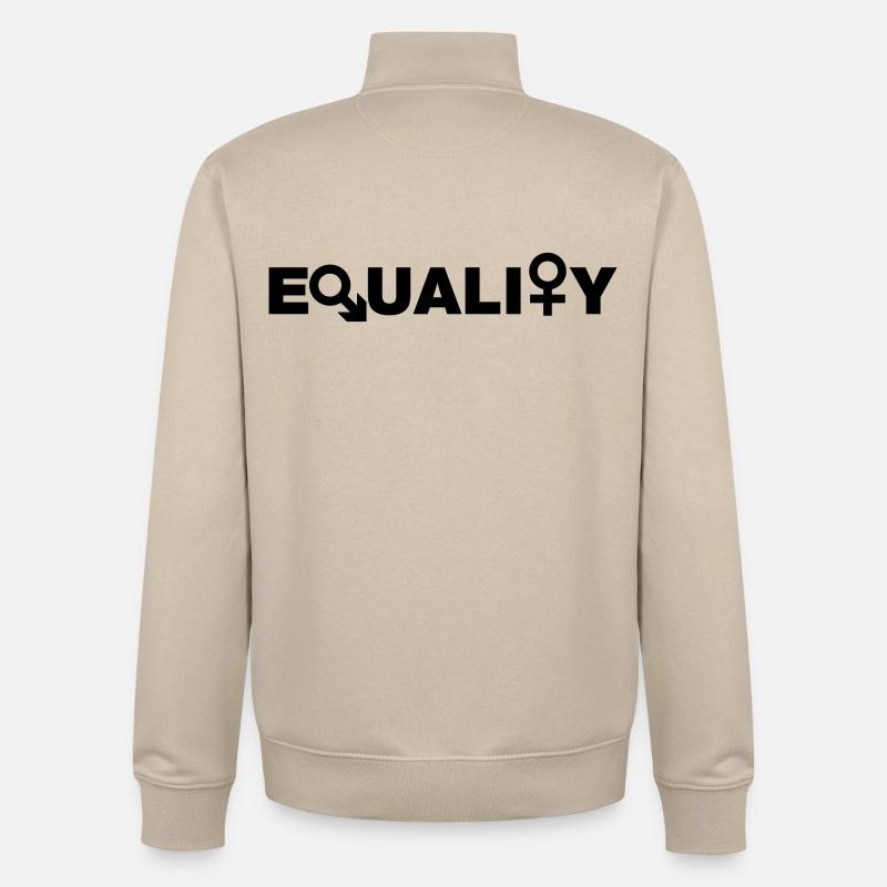 Equality # - Unisex Organic Zip Sweatshirt by Stanley/Stella - desert dust