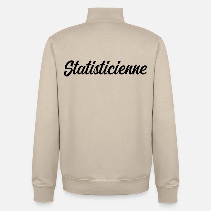 Statisticienne Analyse Données Mathématiques Pro - Sweat zippé unisexe en coton bio Stanley/Stella - beige crème