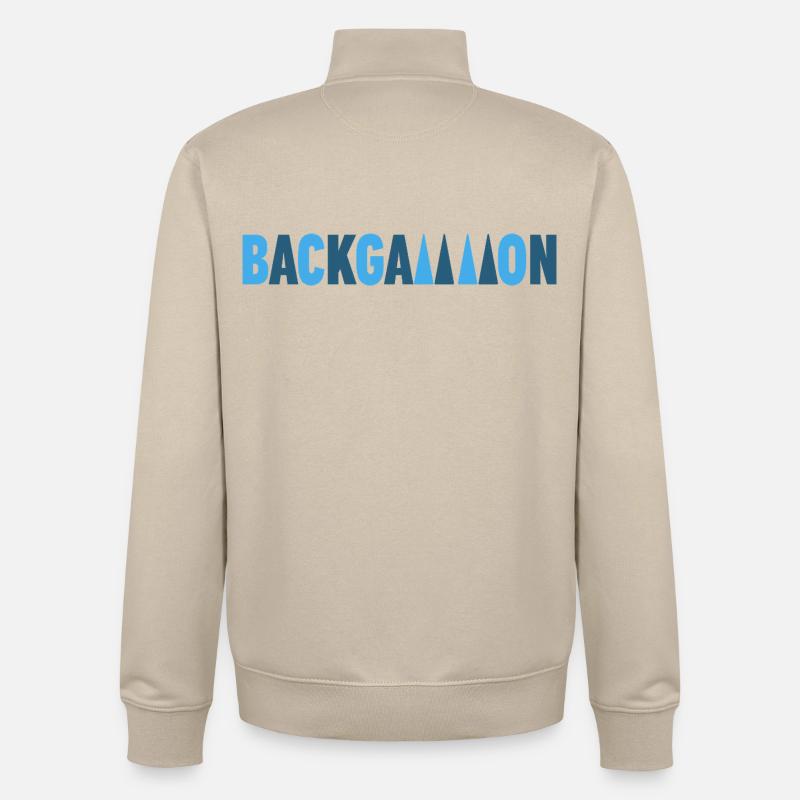 backgammon - Unisex Organic Zip Sweatshirt by Stanley/Stella - desert dust