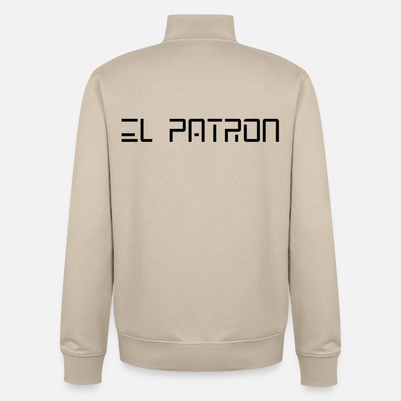 El Patron – Le look du chef - Sweat zippé unisexe en coton bio Stanley/Stella - beige crème