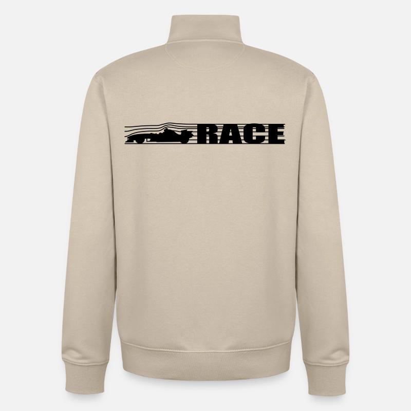 Course - Sweat zippé unisexe en coton bio Stanley/Stella - beige crème