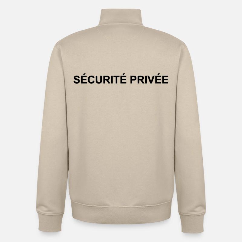 Private Security | Security guard - Unisex Organic Zip Sweatshirt by Stanley/Stella - desert dust