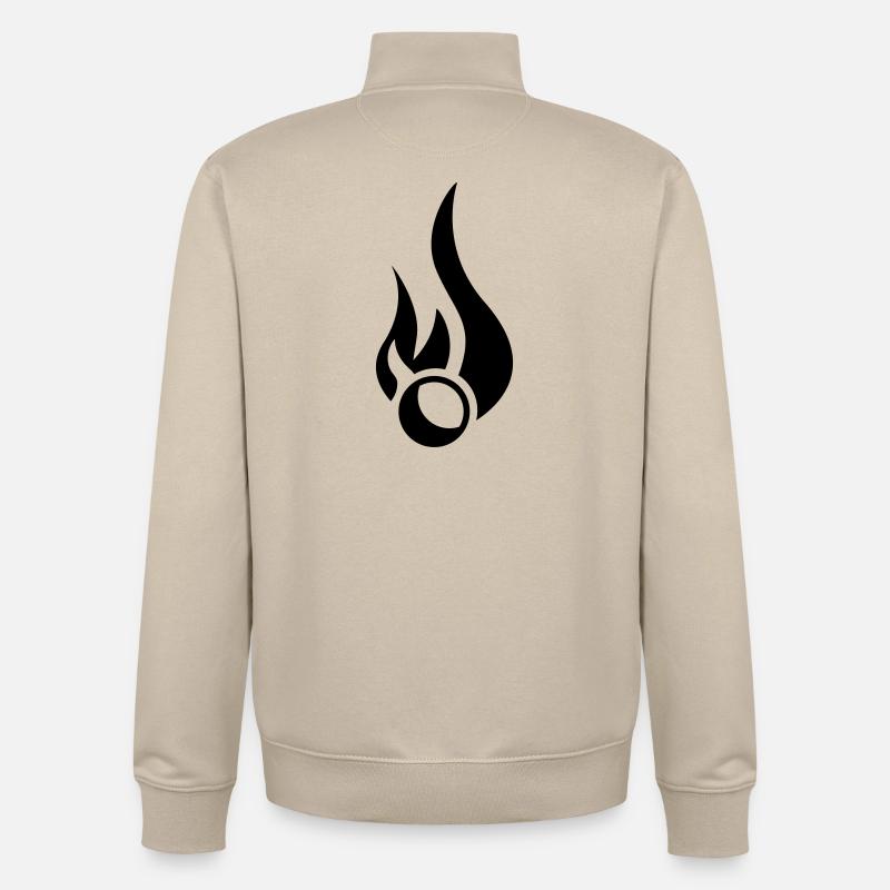 Flammender Ball - Unisex Organic Zip Sweatshirt von Stanley/Stella - Cremebeige