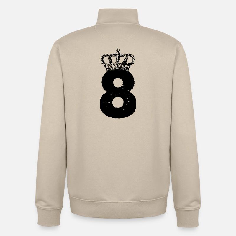 8e Couronne - Sweat zippé unisexe en coton bio Stanley/Stella - beige crème