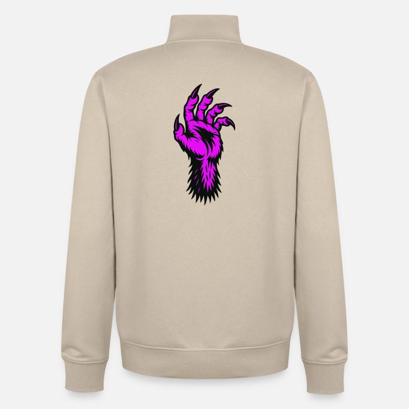 Werwolf Hand - Unisex Organic Zip Sweatshirt von Stanley/Stella - Cremebeige