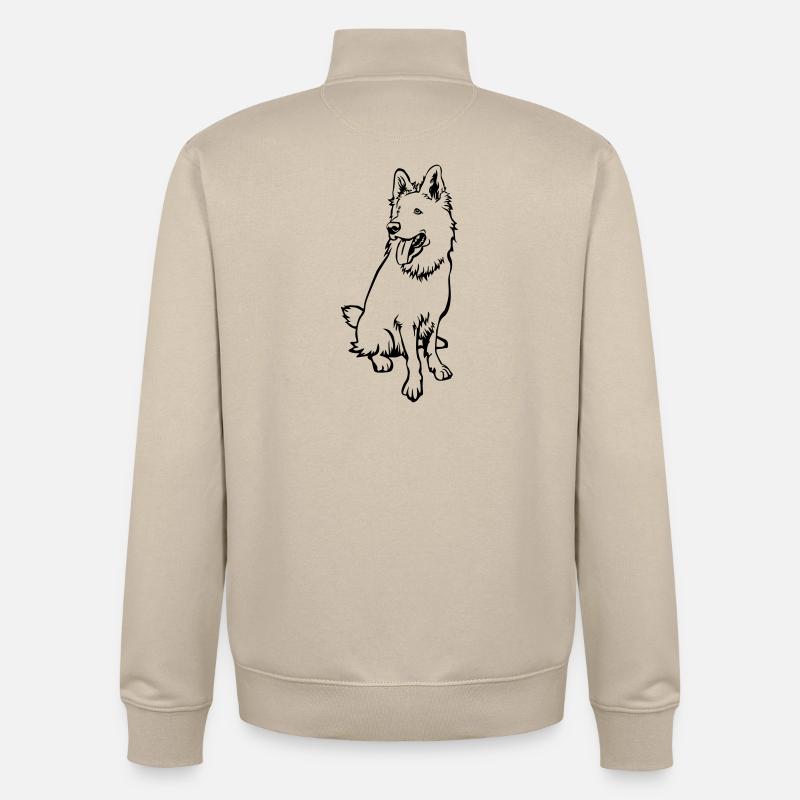 Schweizer Schäferhund - Unisex Organic Zip Sweatshirt von Stanley/Stella - Cremebeige