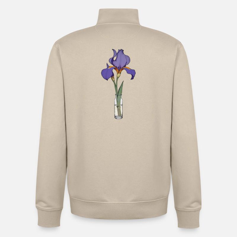 Iris - Sweat zippé unisexe en coton bio Stanley/Stella - beige crème