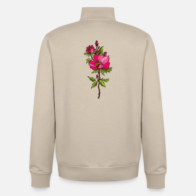 Blume - Unisex Organic Zip Sweatshirt von Stanley/Stella - Cremebeige