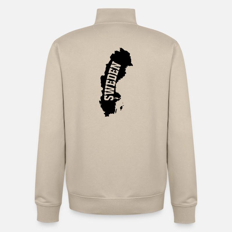 Suède- - Sweat zippé unisexe en coton bio Stanley/Stella - beige crème